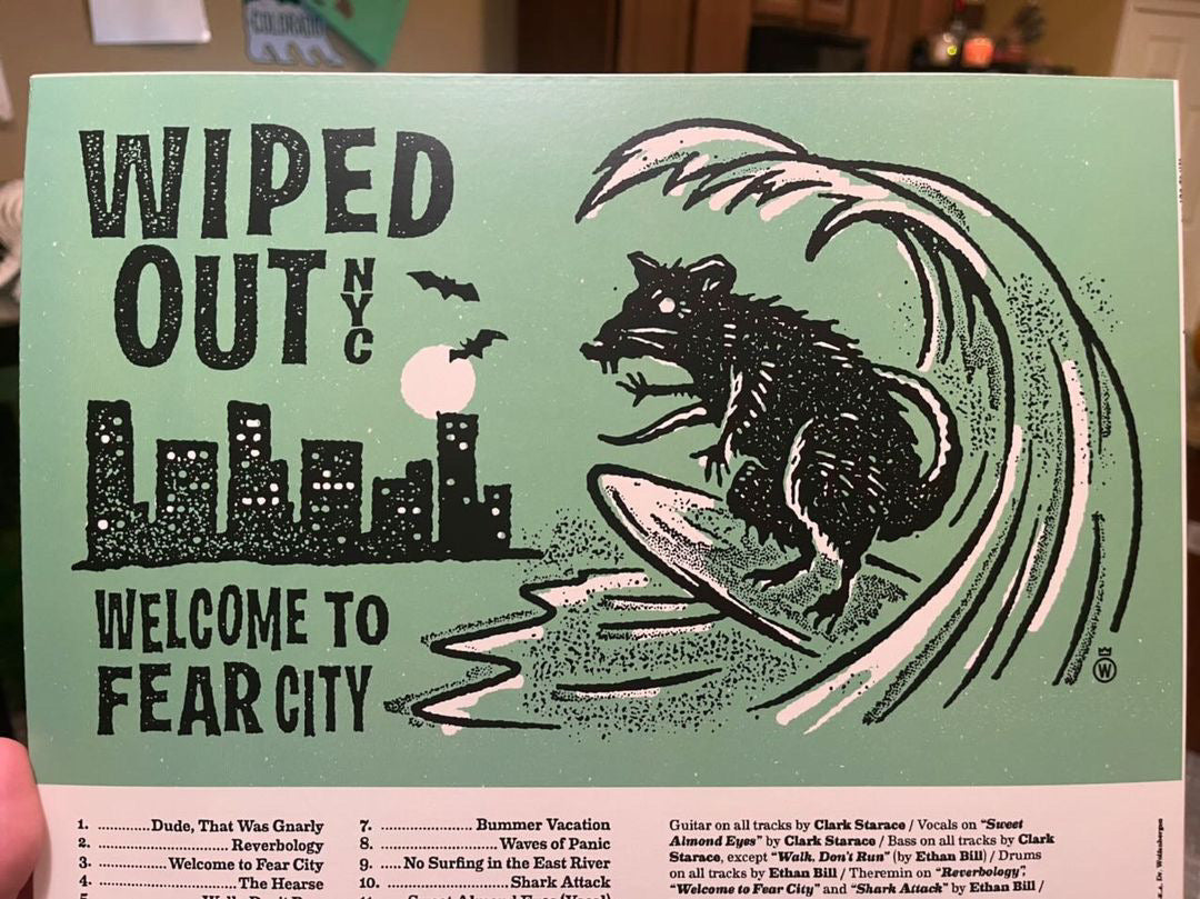 Wiped Out - Welcome To Fear City LP (Random Colored Vinyl)